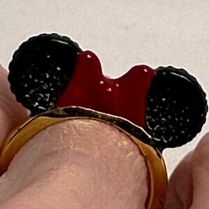 Kate Spade x Disney Minnie Mouse-Inspired Ears with Bow Ring - Size 6.75